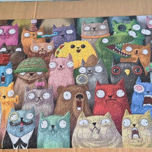 Exploding Kittens puzzle 1000 pieces like new