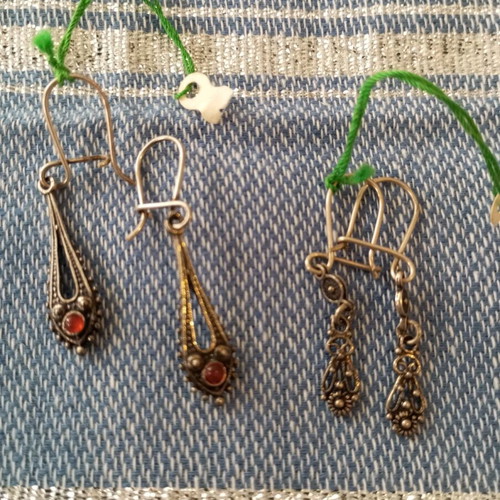 Silver Gianniotika Earrings 925, like new, set of 2