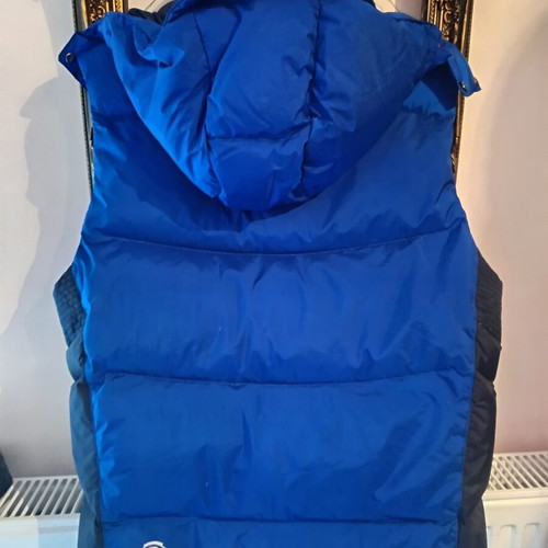 Polo Ralph Lauren RLX Leather Vest like new, blue, down-filled