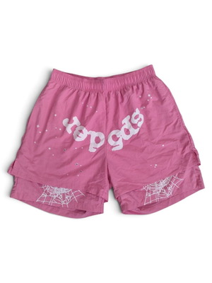 Sp5der pink shorts, size M