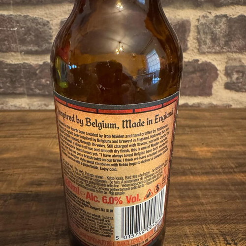 Iron Maiden Hallowed beer bottle like new