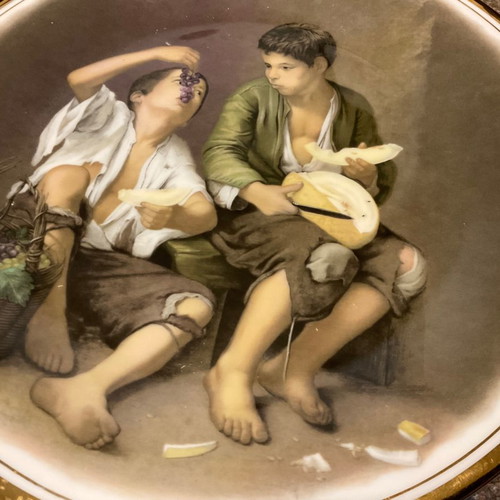 Murillo Fine Bone China England Platter with The Beggar Boys Design