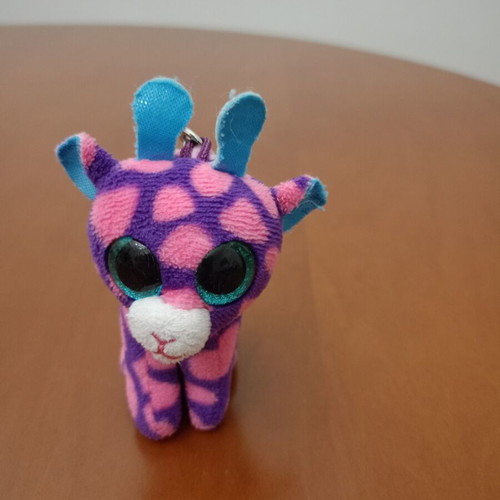 Ty Beanie Boos Safari Plush Keychain like new, colorful giraffe