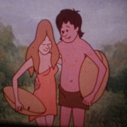 16mm film The Foundations of Wealth used, animation with live characters