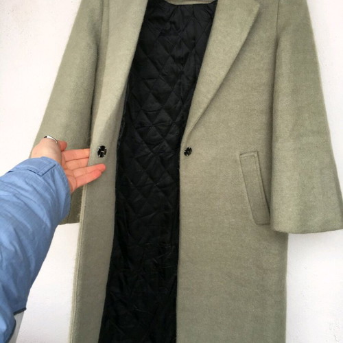 Wool coat Huiglia Cici like new, gray-green, size M