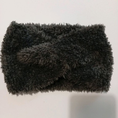 Winter headband unused, handmade, dark gray