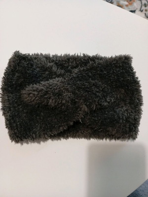 Winter headband unused, handmade, dark gray