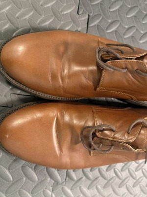 Men's leather shoes used, brown classic style, size 42