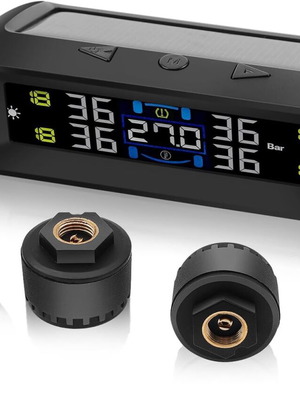 TPMS tire pressure monitoring system like new with solar charging