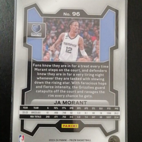 Ja Morant 2023-24 Panini Prizm card like new