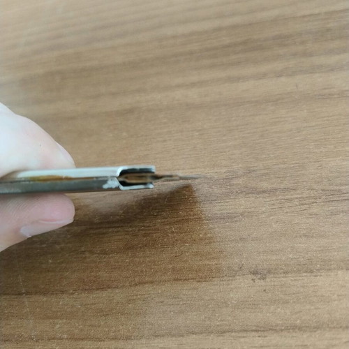 Scraper for stains and residues used