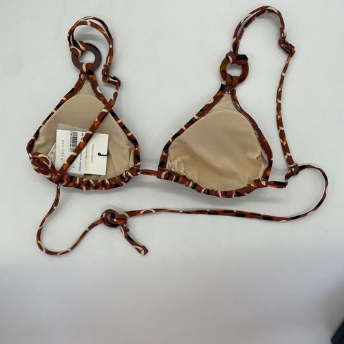 Lida triangle bikini top new brown-terracotta Small