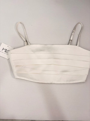 White satin top new by Mind Matter size M