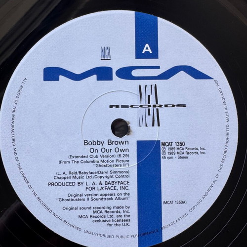 Bobby Brown On Our Own 12" Maxi Single used, pop