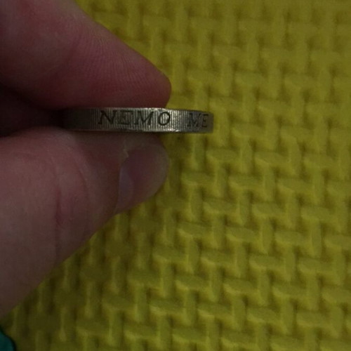 Rare 1984 English Pound Coin Nemo Impune Lacessit used
