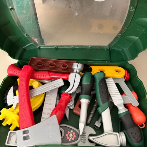 Bosch Kids Workbench used with tools