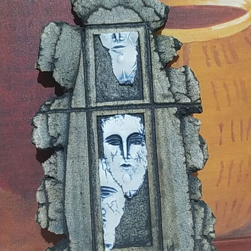 Handmade stone wall decoration
