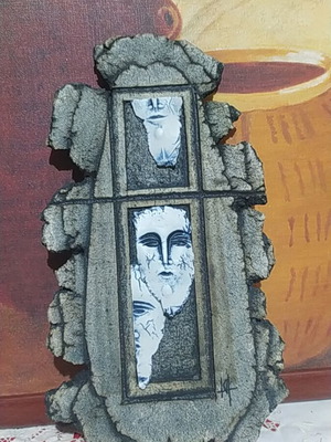 Handmade stone wall decoration