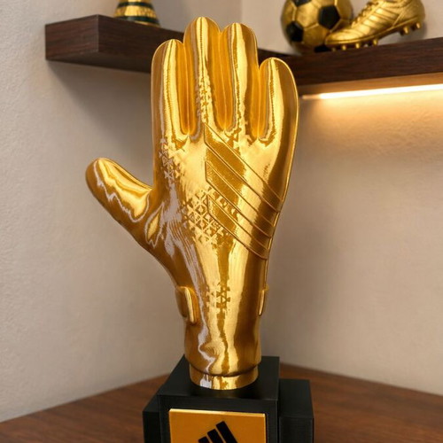 Golden Glove Award football trophy new, gold glove