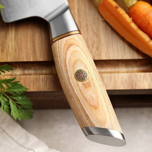 B37 8 Inch Chef Knife VG10 3 Layers Damascus