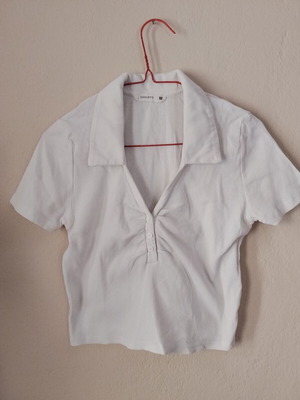 Terranova white ribbed top like new, size M