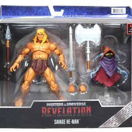 Mattel Masters of the Universe Revelation Savage He-Man & Orko action figure set new