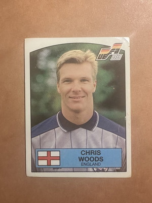 Panini Euro 88 Chris Woods sticker used, England #161