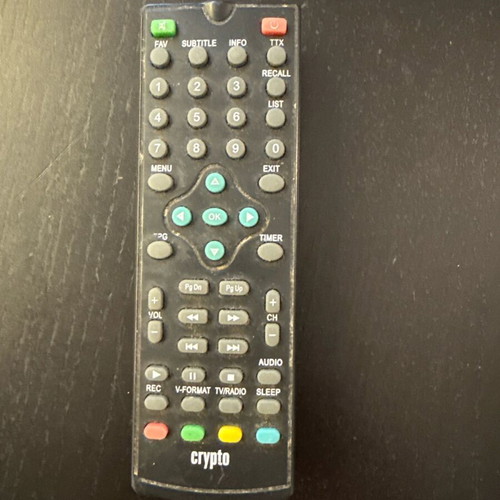 Crypto decoder remote control used