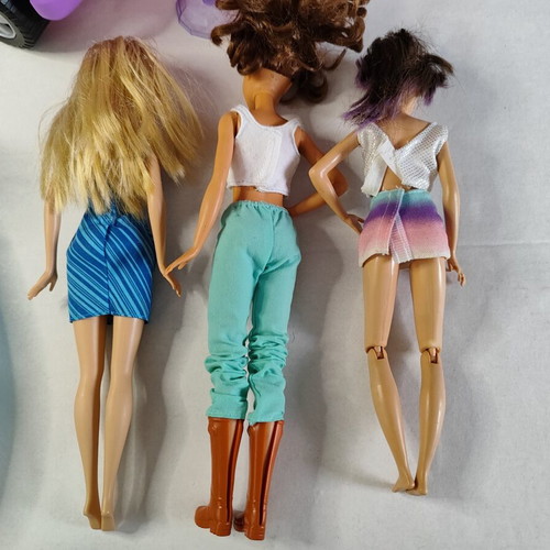 Barbie toys used, dolls, dollhouse, car, parts set