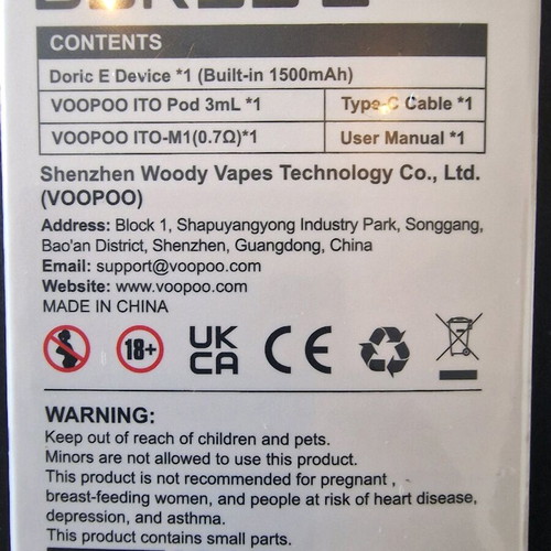 Voopoo Doric E vape new sealed pod