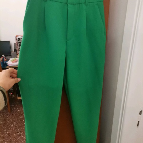 Zara women's pants used, green, size XS
