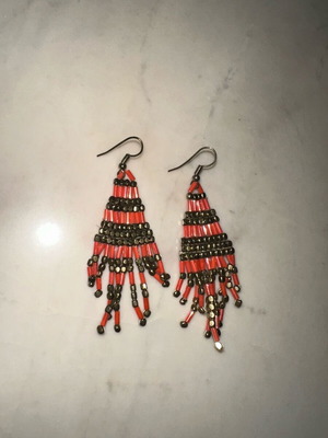 Earrings new coral color