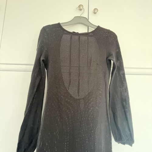 Nadia Rapti dress medium, like new, black perforated long backless