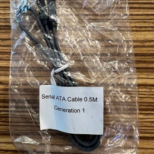 SATA cable 0.5 m black Generation 1 new
