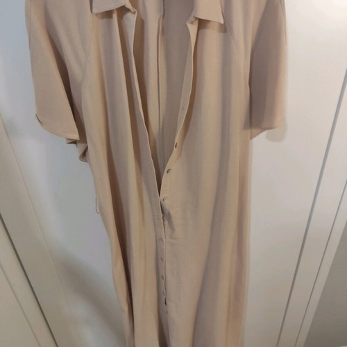 ZARA dress size L like linen, beige color, almost unused