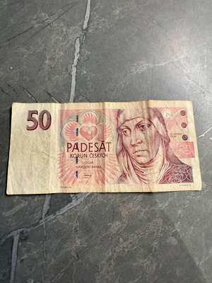 Czech banknote used, collectible