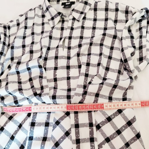 DKNY midi checked dress with collar like new, size M