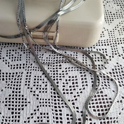 Layered necklace silver tone, like new, 40 cm