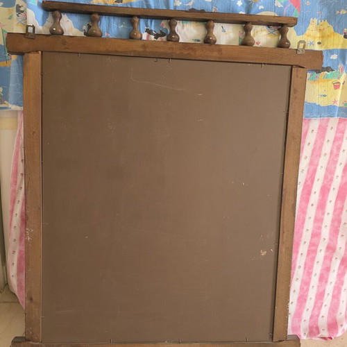 Vintage walnut wood mirror used with decorative frame
