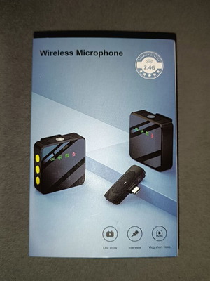 Wireless microphone 2.4G new with USB-C receiver for mobile devices