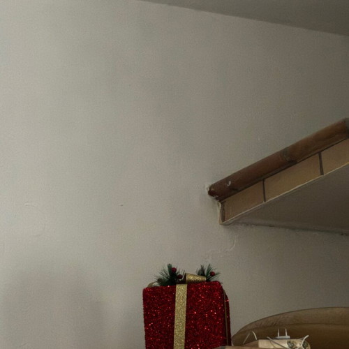Christmas decorative gift like new, medium size, red with gold ribbon