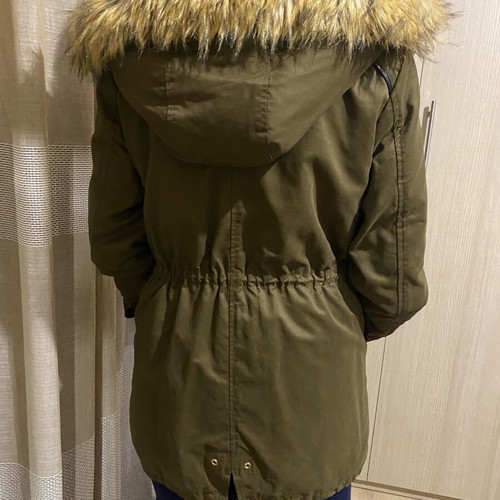 Winter olive jacket used, warm, size L