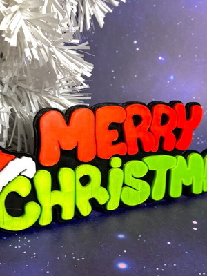 Merry Christmas sign new, 25 centimeters long