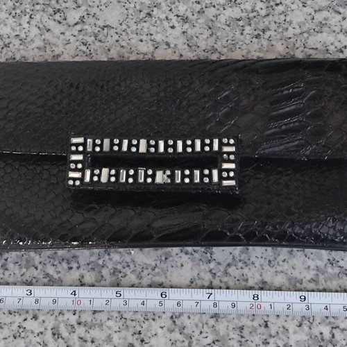 Vintage clutch bag black snakeskin used