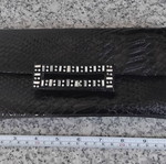 Vintage βραδινός φάκελος μαύρο snakeskin μεταχειρισμένο
