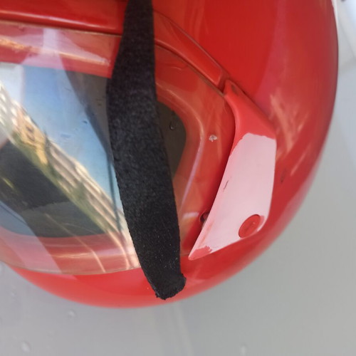Kiwi vintage classic full-face motorcycle helmet used, 80's Gardelis