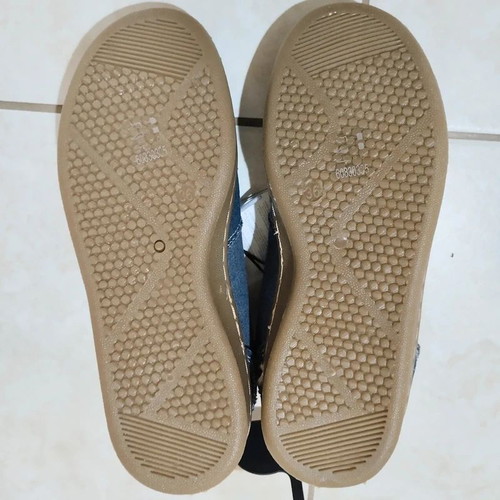 Sneakers for boy size 36, denim blue casual shoes