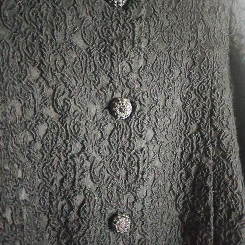 Vintage brocade black coat like new