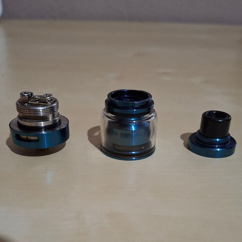 Suicide mods Ether RTA used rebuildable blue atomizer