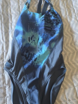 Speedo Urbis Placement One Piece Swimsuit brand new with tags, blue grey